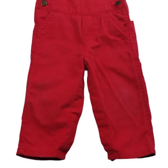 OshKosh B'gosh Red Bib Overalls Baby Boy - Picture 2 of 11